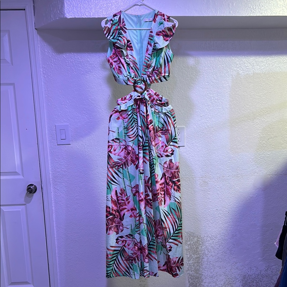 Tropical Floral Maxi Dress